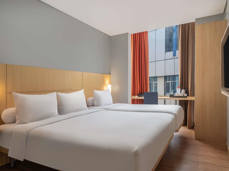 Standard Room, Multiple Beds | In-room safe, desk, laptop workspace, blackout drapes