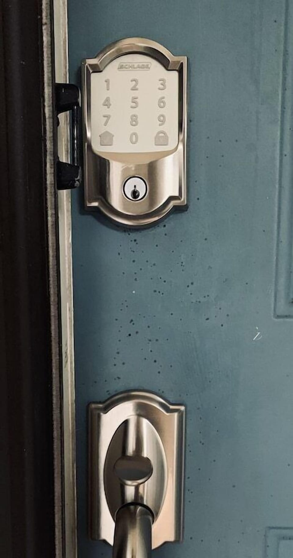 The front door - the smart lock. 
