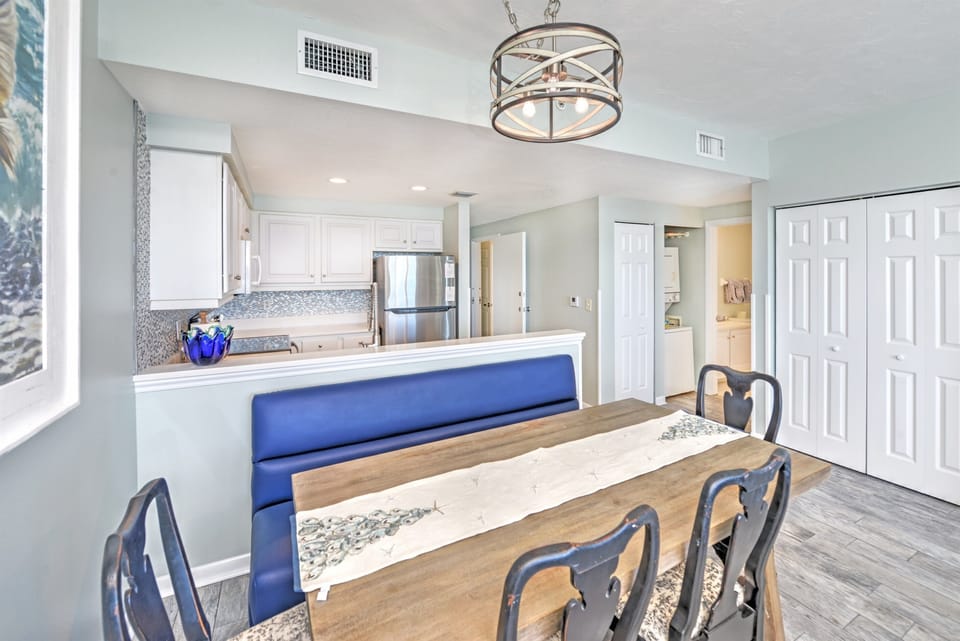 Large table ideal for games, meals, and gathering