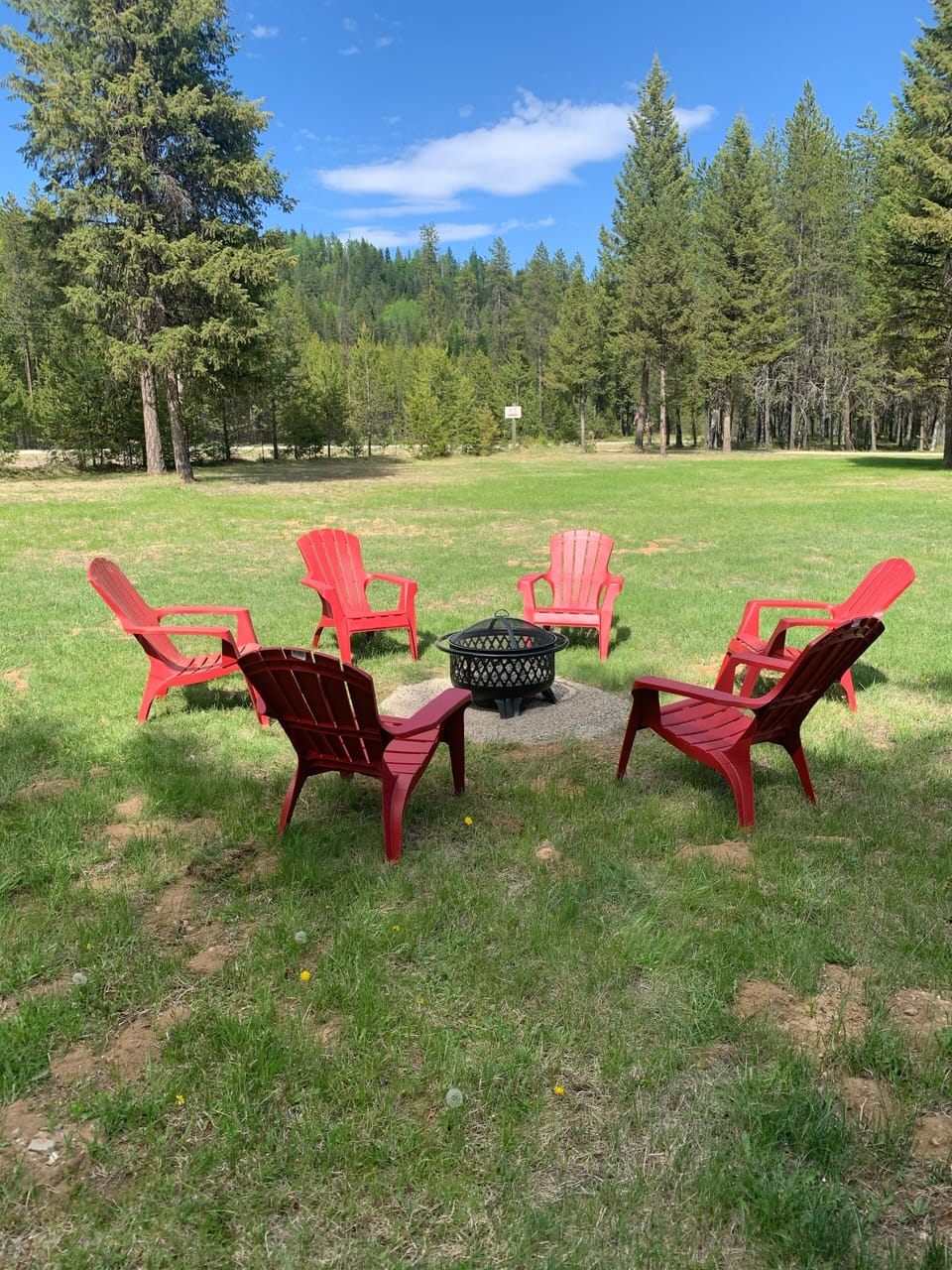 Fire pit in yard to use when burning bans are not in place