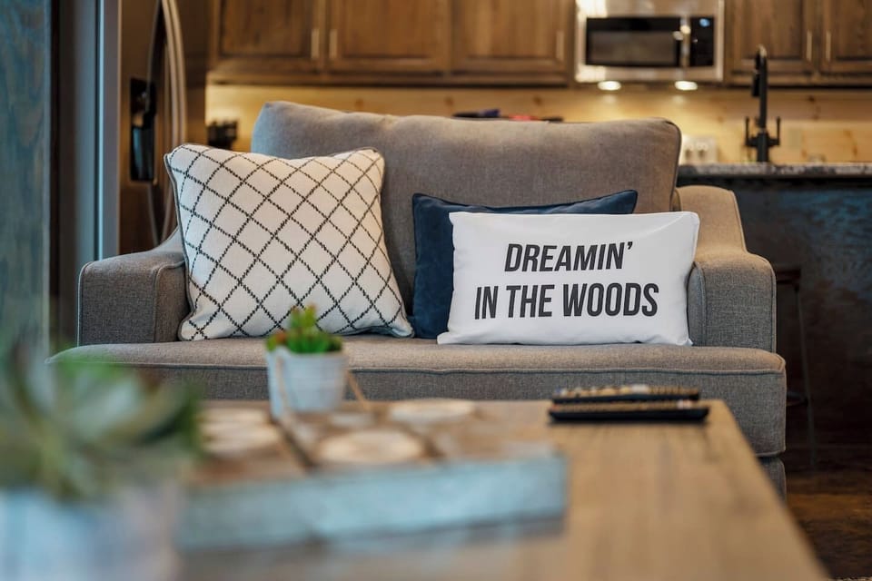 Then den is super cozy.  Great for times to cuddle up and watch TV or movies!