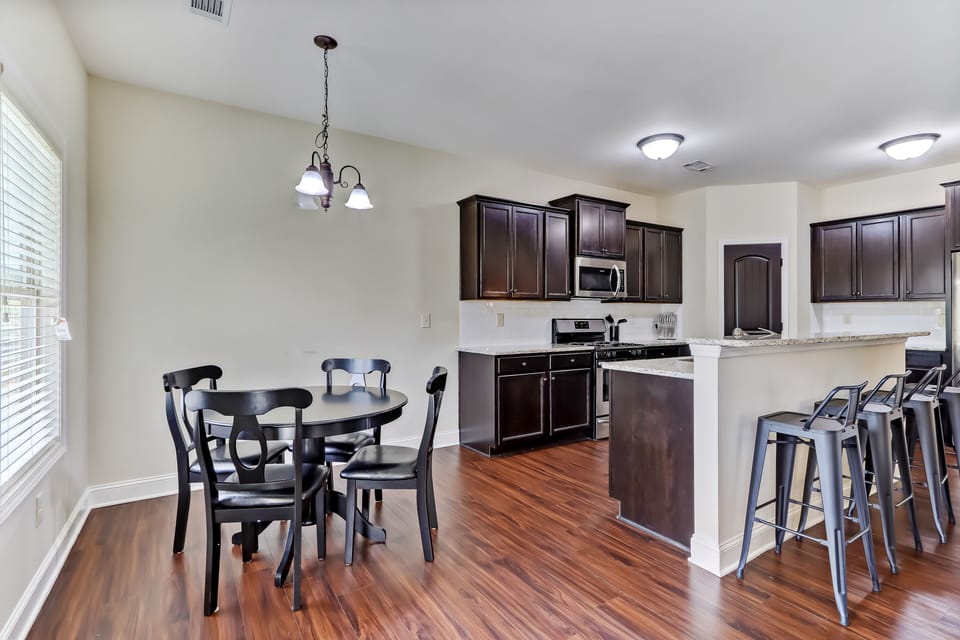 Breakfast nook and kitchen
