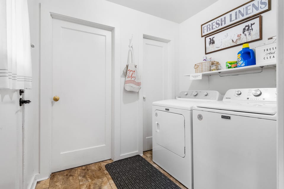 Shared laundry room for your use during your stay.