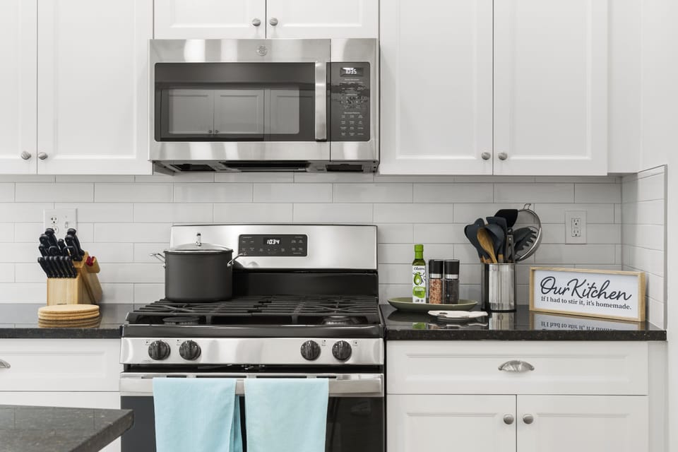 Kitchen basics, though we encourage you to try the amazing DC restaurants! 