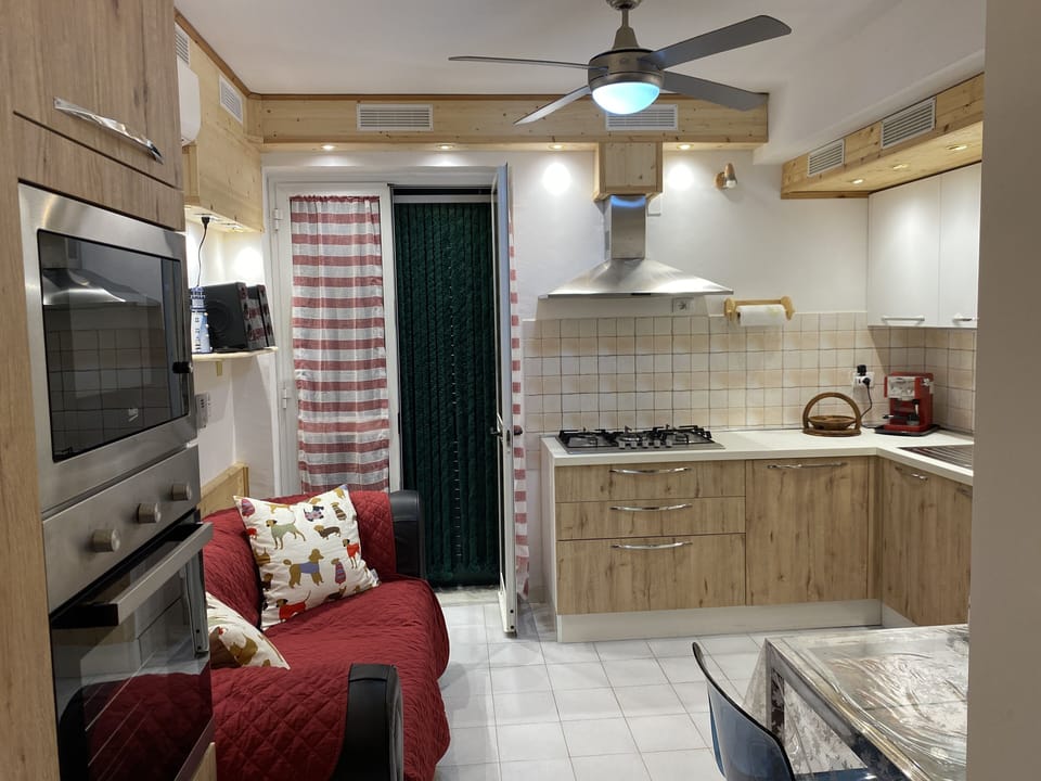Apartment | Private kitchen | Fridge, microwave, oven, stovetop