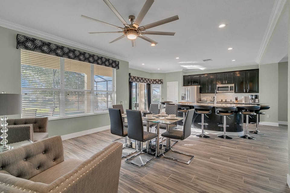 View From Sitting Area Toward Dining Area And Kitchen