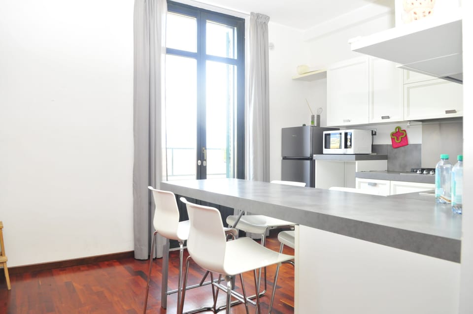 Apartment | Private kitchen | Full-size fridge, microwave, oven, stovetop