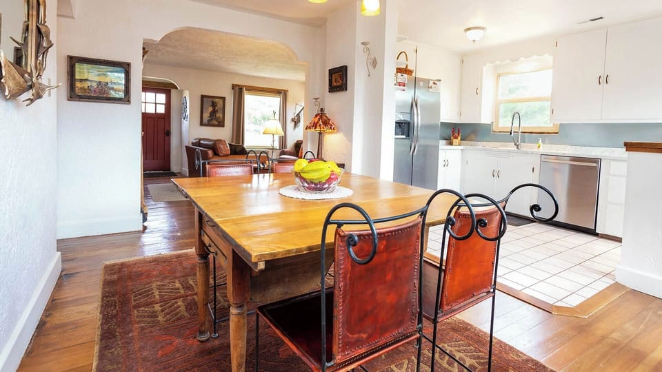 Effortless entertaining - the dining area is just steps from the kitchen for easy serving.