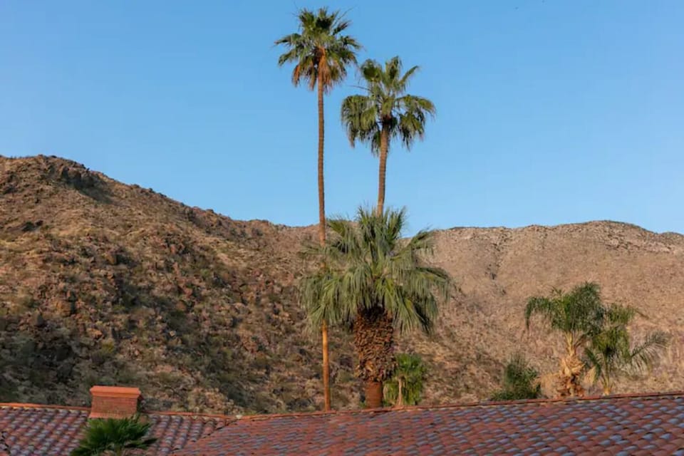 San Jacinto Mountains, spectacular backdrop to the house. Hiking too!