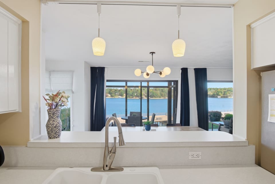 Lake views from the kitchen