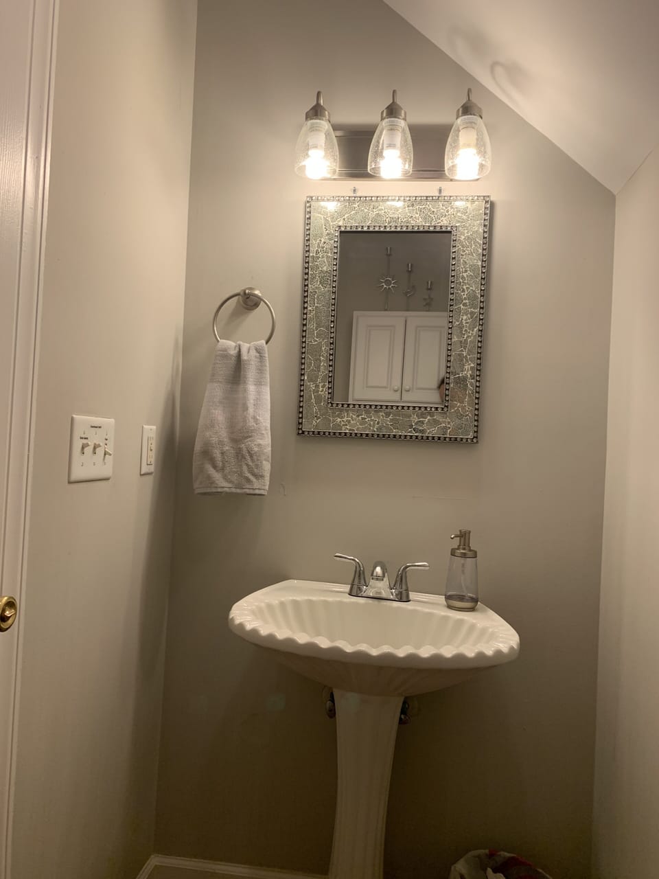 Half bath on the top floor