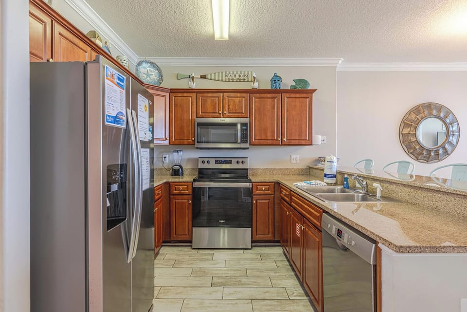 Kitchen has everything your chef needs