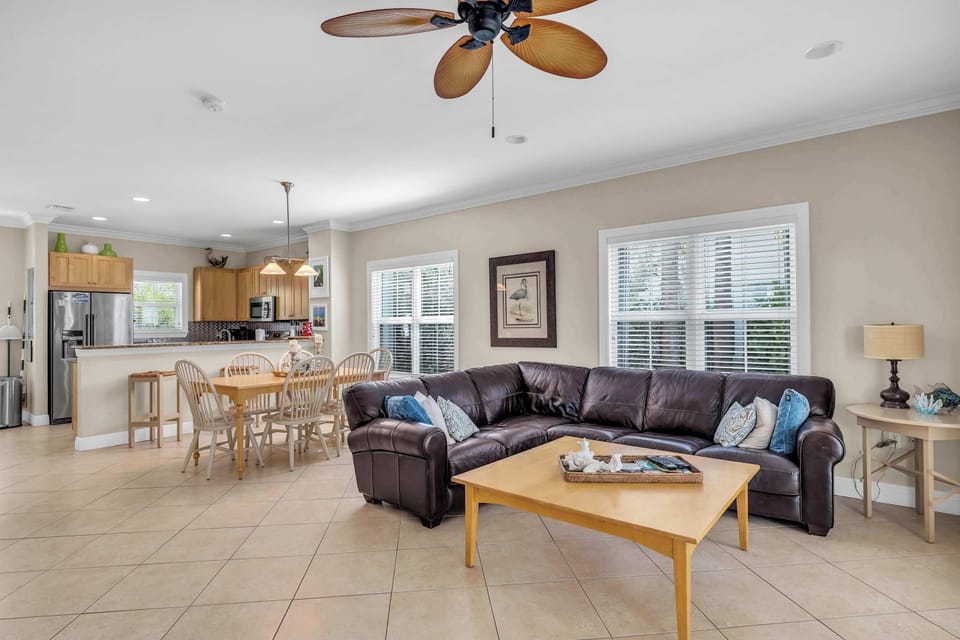 View of the living room from the back side of the home