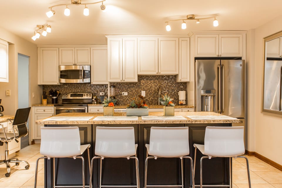 Both kitchens fully stocked to cook your favorite gourmet meal!