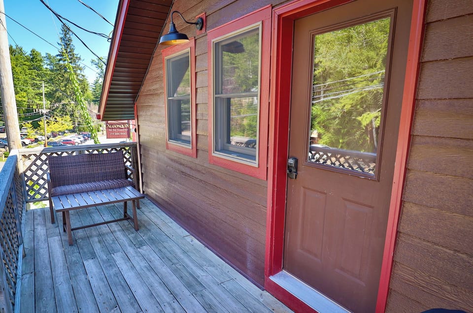 Stairs lead up to the Private Entrance & Deck Space.  