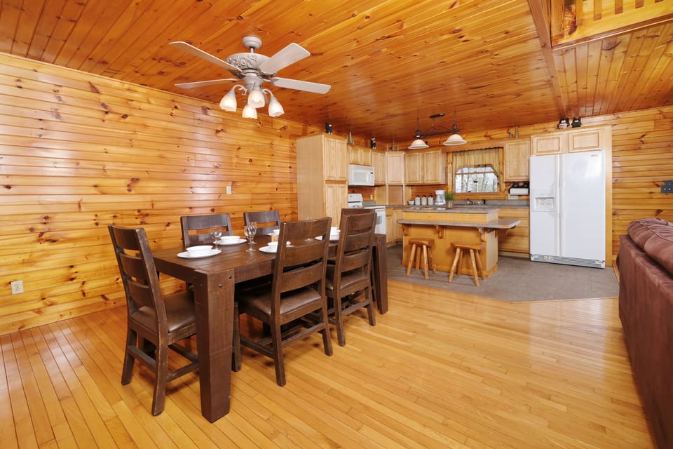 Dining room and kitchen