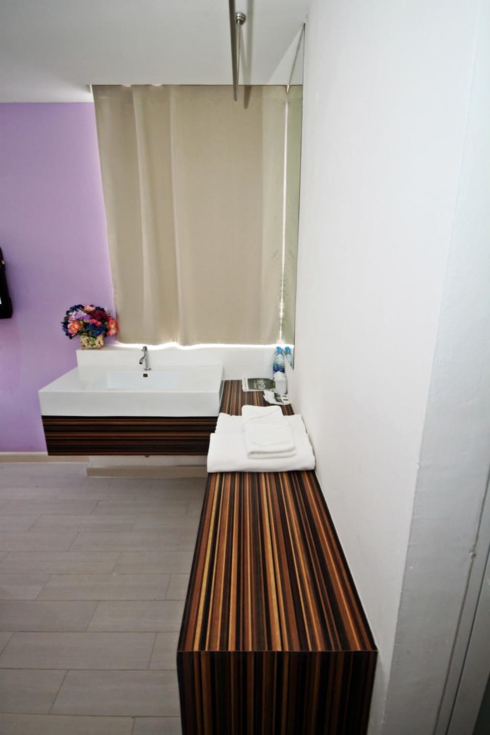 Shower, free toiletries, hair dryer, bathrobes