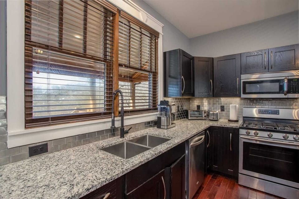 Kitchen with granite counter tops