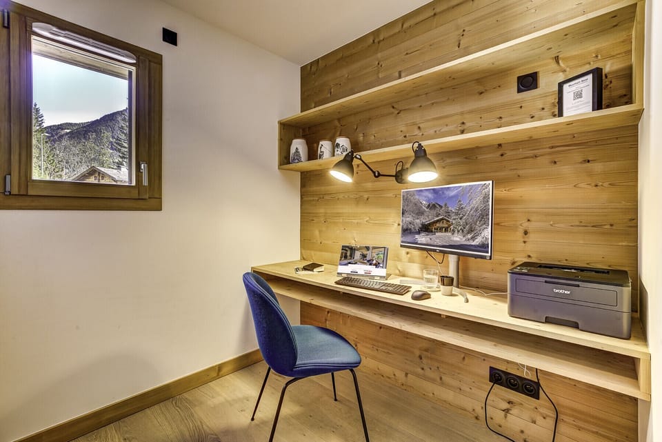 Separate office providing a quiet work space