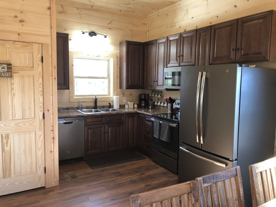The kitchen is fully stocked.