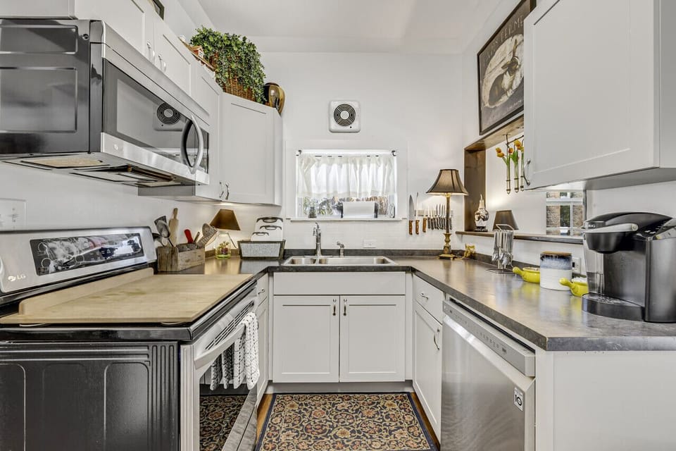 A galley style kitchen straight from a magazine