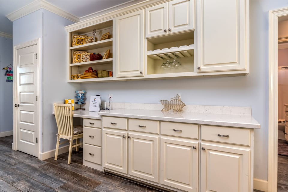 located in open floor plan living/dining area