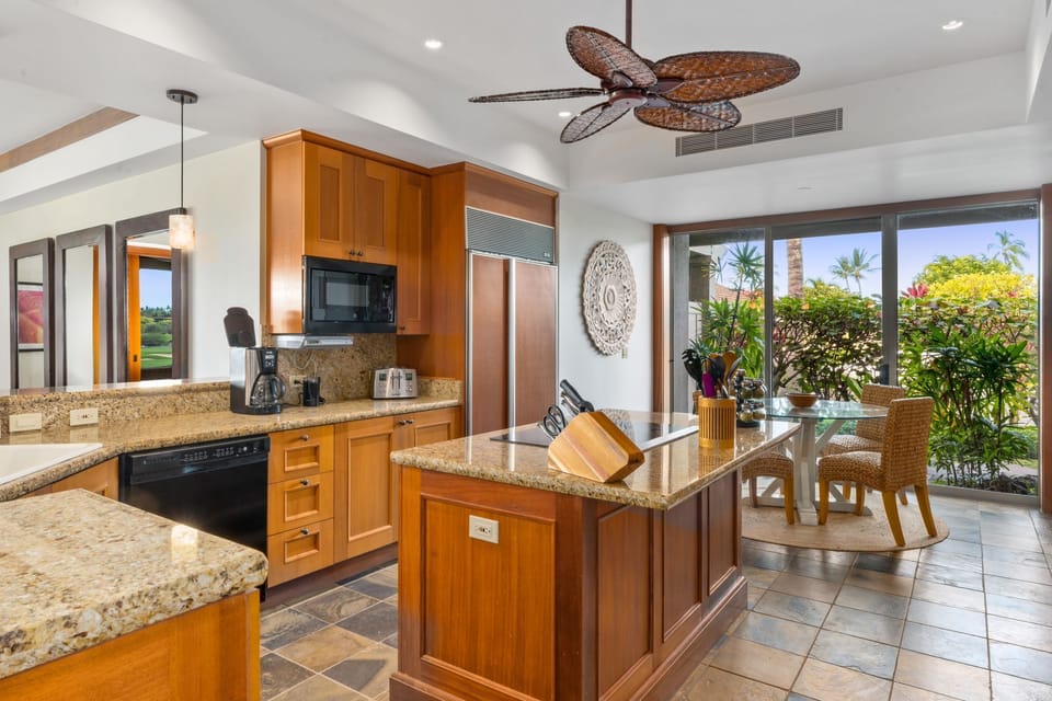 Kitchen stocked with all the gadgets needed 