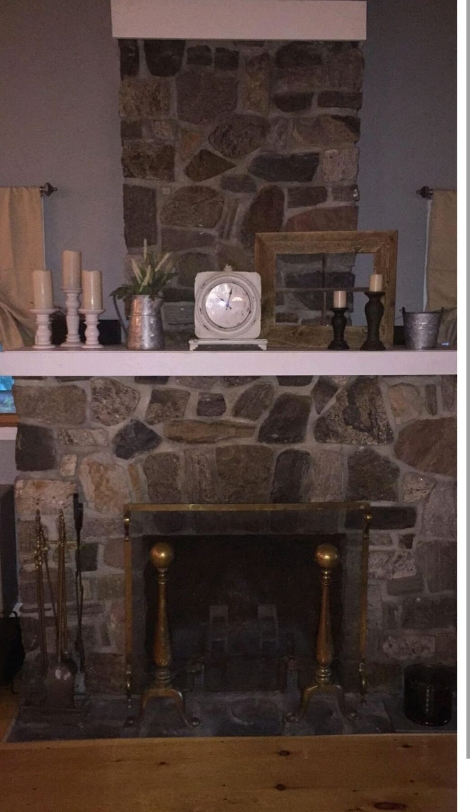 wood fireplace 