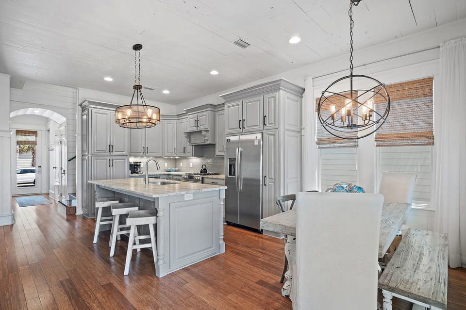 All Decked Out - Seacrest Beach - First Floor - Open Concept Kitchen and Dining Area