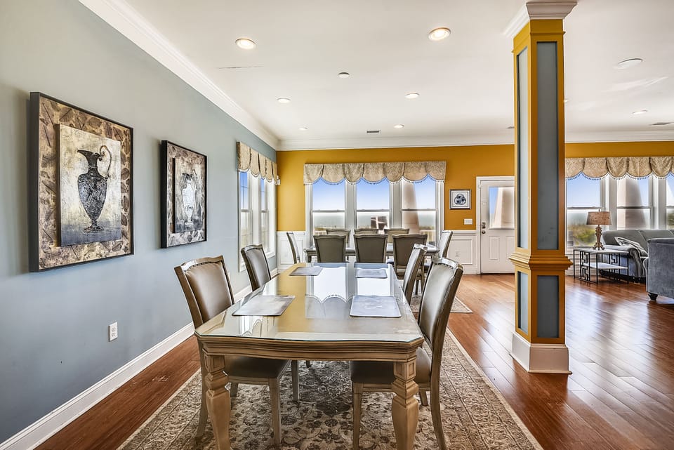 The dining table is the perfect place to work on a jigsaw puzzle.