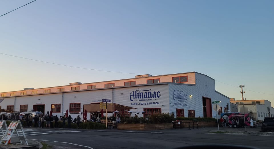 Enjoy an afternoon cocktail and snack at the Almanac Beer Company