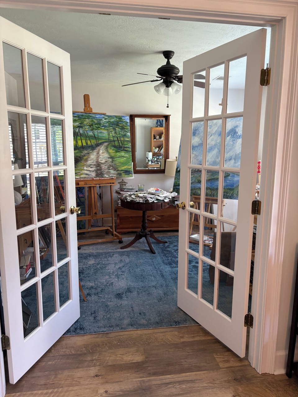 My art studio just to the right of the front entry.