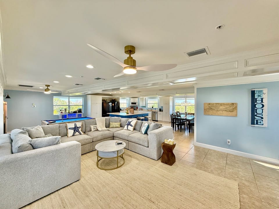 Comfortable lounge areas for movie nights or family game time.