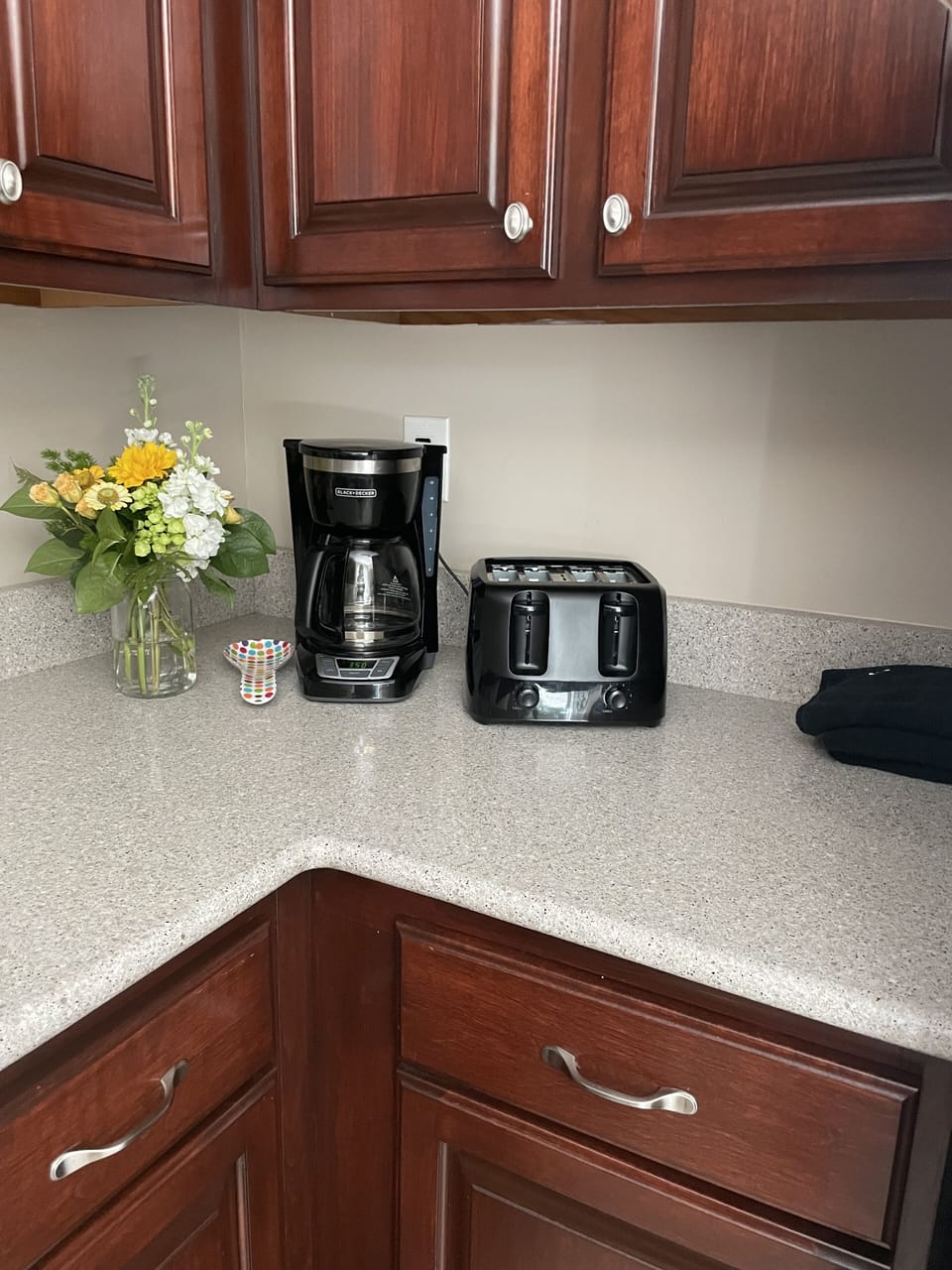 Regular coffee maker. Toaster 