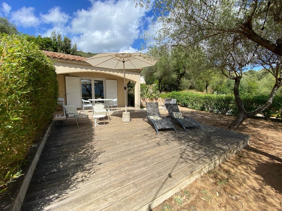 Terrace - Ogliastrello Residence - Olmeto holiday rental - Villa Rosula - swimming pool and seaside