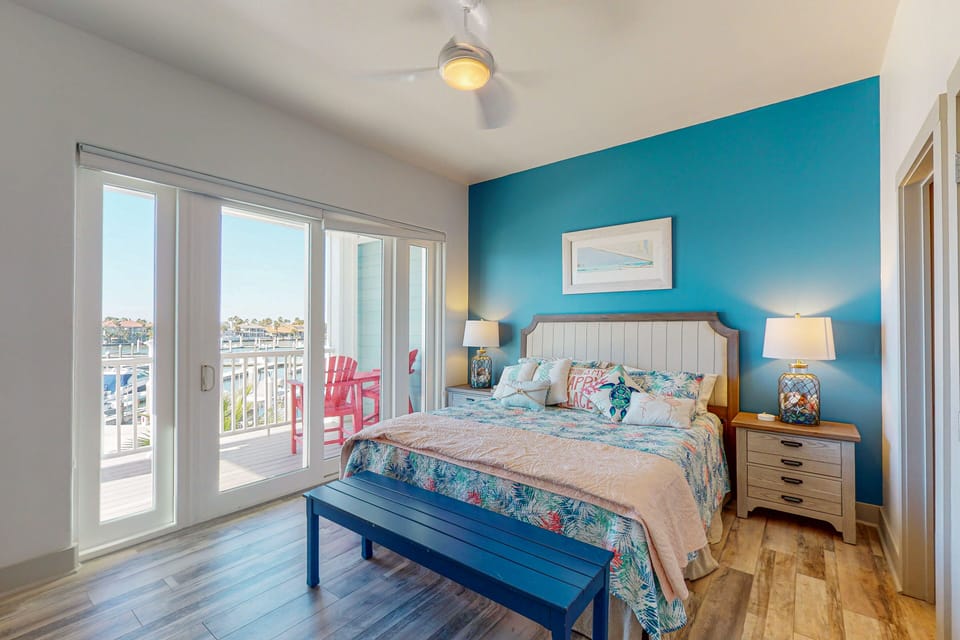 Bedroom Three,2nd Floor with King Bed and Ensuite Bathroom/Balcony