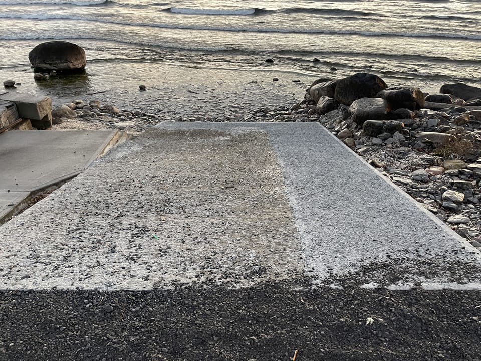 12 ft wide boat launch!