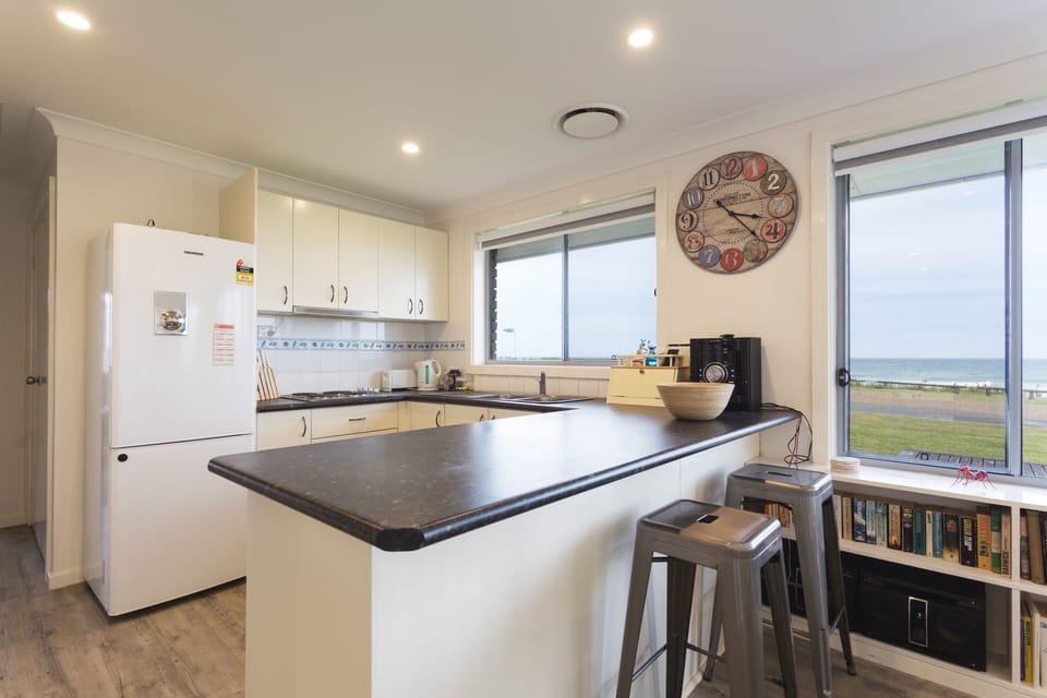 Open plan kitchen with a view