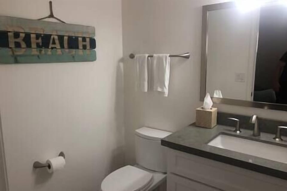 Half bath downstairs has been remodeled.