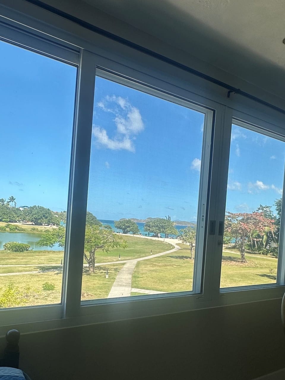 clear view to beach from front window