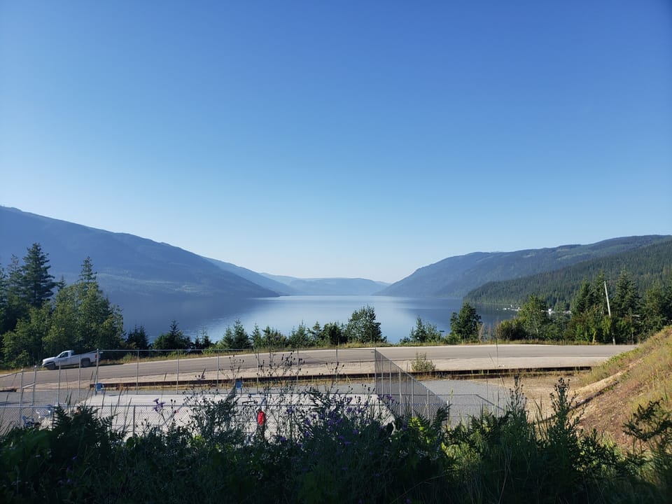 Lake view from the Mabel lake airstrip