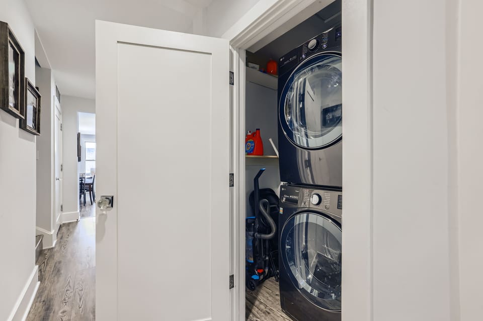 Washer & Dryer located on the main level, in the hallway 