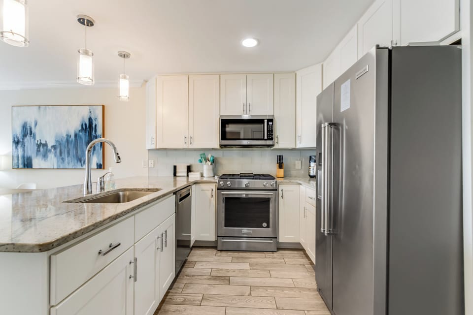 Experience the convenience of easy meal prep in this well stocked kitchen 