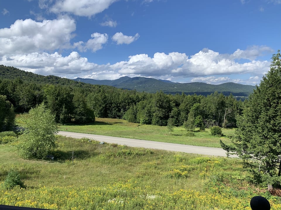 View from the Villa living room of Mount Mansfield