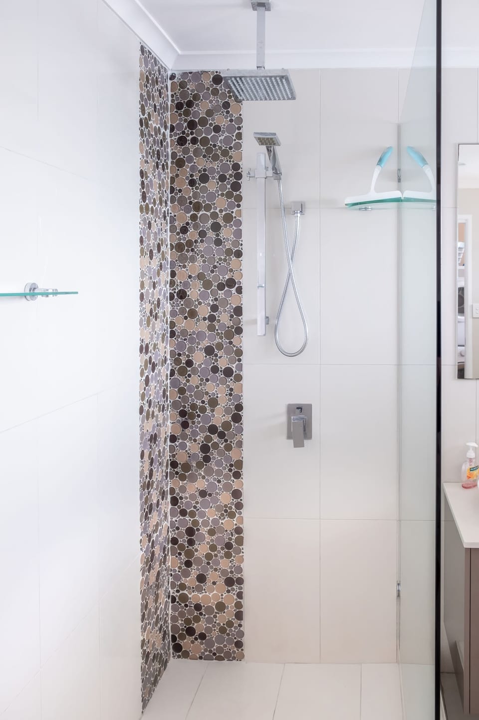 The rainwater showerhead makes for the most relaxing showers.