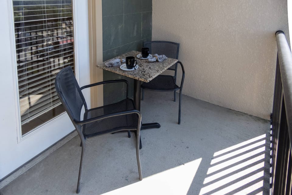 Even more sitting room to enjoy the patio views!