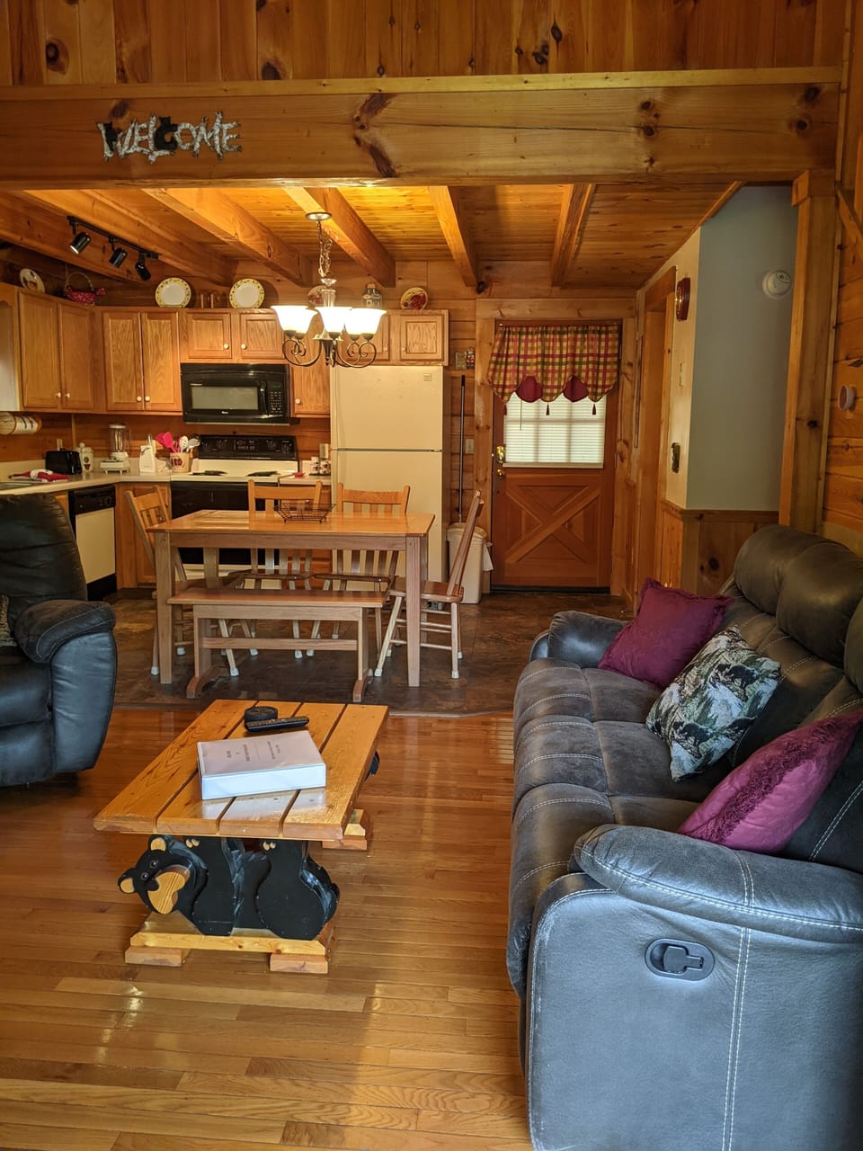 View from the front door leading into Honey Bear Bungalow!