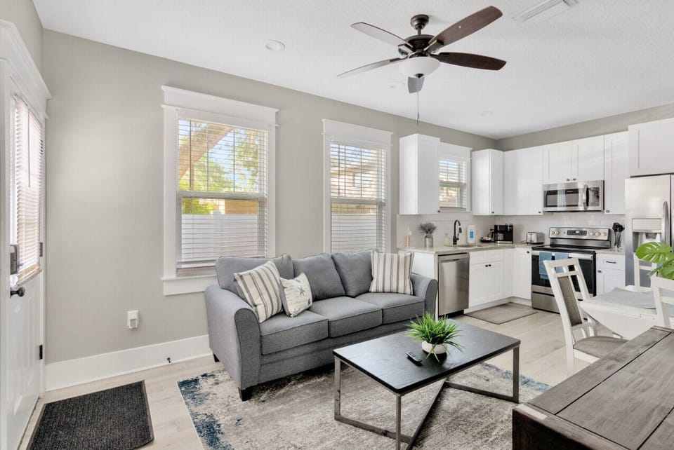 Living room with sleeper sofa. Smart TV.