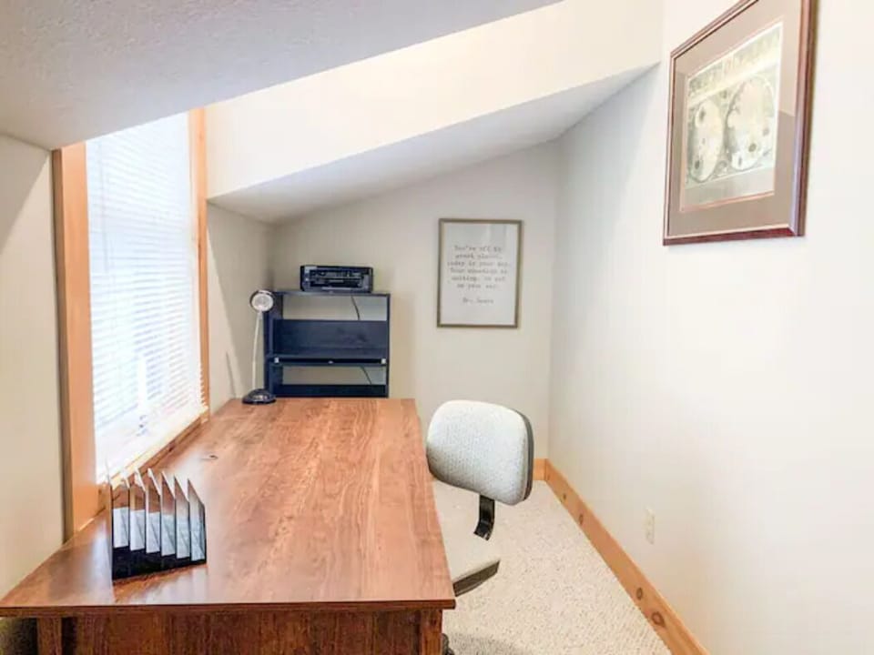 Bright home office with a great view and high speed internet for telecommuting!