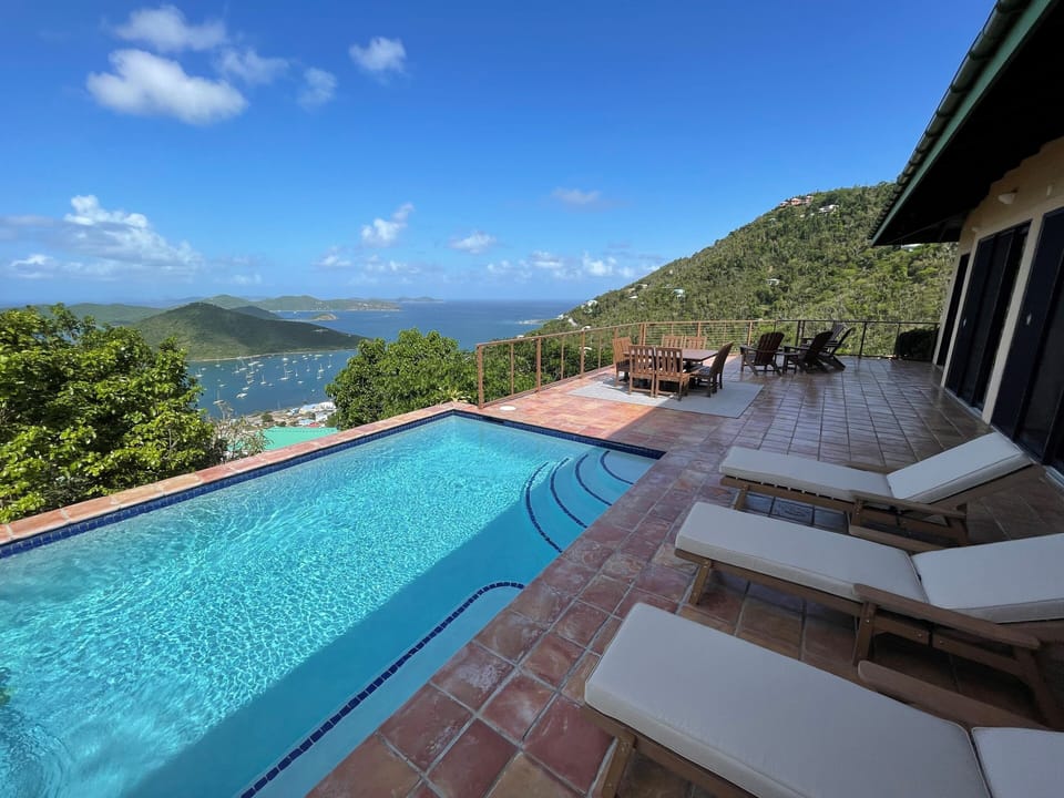 Pool deck with all new Polywood furniture.